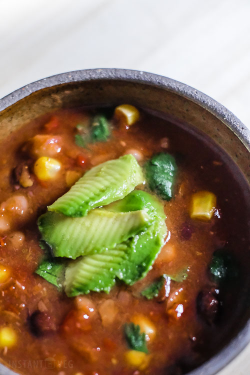 instant pot bean soup vegan recipe