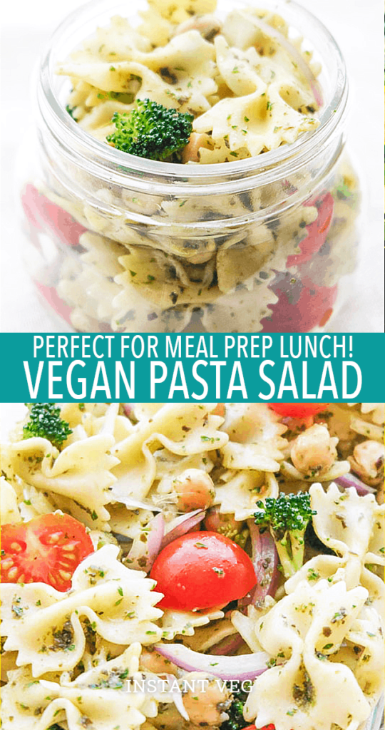 Vegan Pasta Salad With Pesto - Instant Veg