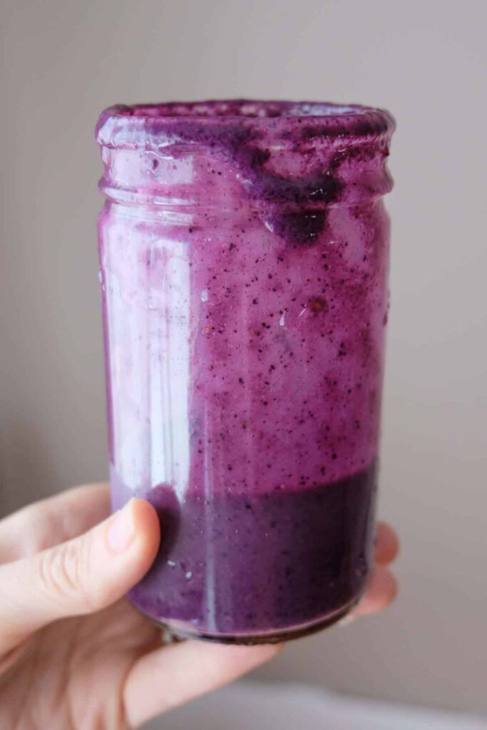 blueberry smoothie with blackberries and banana