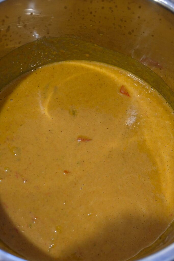 The finished sauce for the Instant Pot curry.